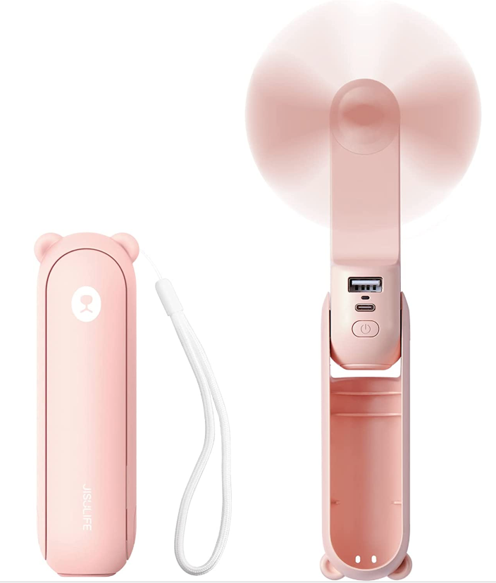 Handheld Mini Fan, 3 in 1 Hand Fan, Portable USB Rechargeable Small Pocket Fan